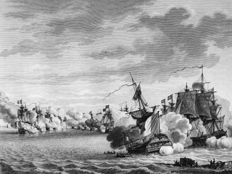 Guerre de la Révolution française et mouvements anti-révolutionnaires : Bataille du navire français « Avenger de Peuple » dirigé par le capitaine Renaudin le 3 juin