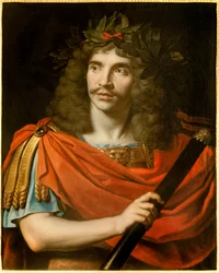 Portrait de Jean-Baptiste Poquelin dit Molière (1622-1673) en César dans La mort de Pompée de Corneille (détail)