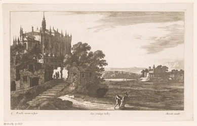 Paysage avec cathédrale