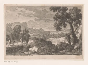 Paysage avec des voyageurs