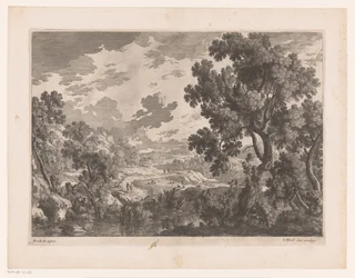 Paysage fluvial avec chemin sinueux
