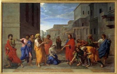 Le Christ et la femme adultère, peinture de Nicolas Poussin