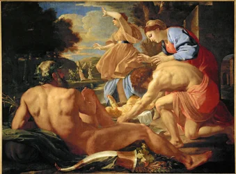 Moïse exposé par sa mère (huile sur toile)
