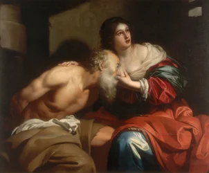 Charité romaine, œuvre de Nicolas Regnier, conservée à la Galleria Estense de Modène