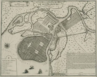 Carte de Petersburg, 1717
