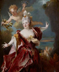 Portrait de la comédienne Marie-Anne de Châteauneuf, dite Mlle Duclos, dans le rôle d