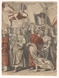 Triomphe du Christ avec des figures de l