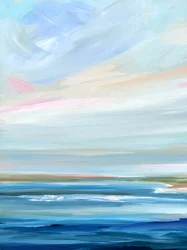 Horizon océanique aux couleurs pastel