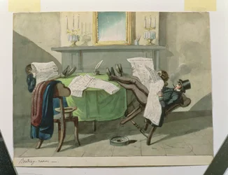 Salle de lecture de la maison Astor, 1840