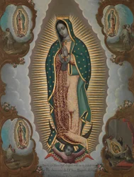 La Vierge de Guadalupe avec les quatre apparitions
