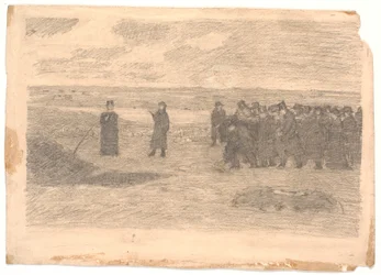 Enterrement dans un cimetière de Jutland occidental