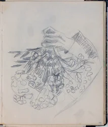Le bras droit de H. C. Andersen. Esquisse pour "La prairie de Nysø" (Odense)