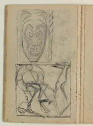Esquisse de masque, probablement d