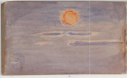 Étude de ciel avec coucher de soleil