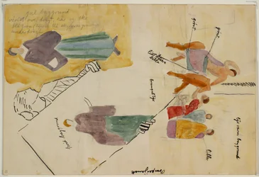 Études de motifs paléochrétiens, ainsi que des notes. Apolonari in Classe