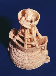 Partie supérieure de la salière par le Maître du Navire Héraldique, Nigeria, Bini-Portugais, c.1525-1600