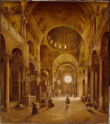 Vue intérieure de la basilique Saint-Marc à Venise