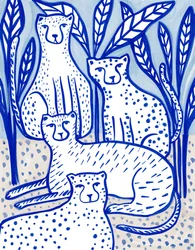 Les guépards de la jungle bleue