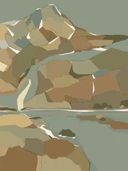 Rivière de montagne géométrique