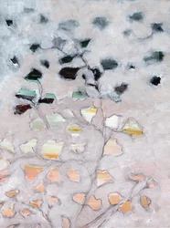 Motifs botaniques abstraits aux tons discrets