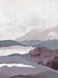 Des couches de montagnes aux teintes douces