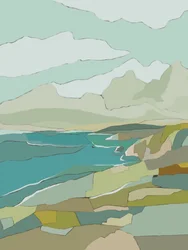 Vue sereine sur la côte