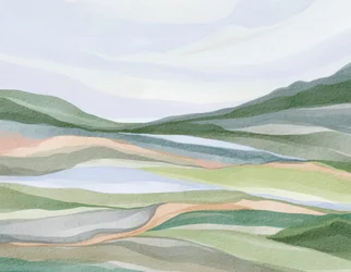 Paysage serein en couches