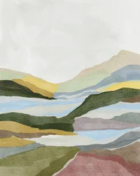 Paysage serein en superposition