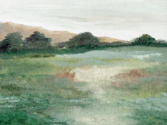 Paysage de prairie verdoyante