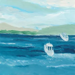 Deux bateaux en pleine mer