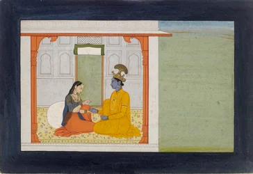 La nayika commente la nouvelle bague de son amant, 1780-1785