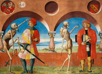 La Mort, chevalier et juriste du cycle de la Danse Macabre