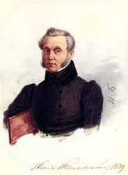 Portrait du décembriste Ivan Povalo-Shveikovsky 1787-1845, 1839
