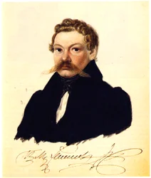 Portrait du décembriste Pyotr Mukhanov 1799-1854, 1832-1833