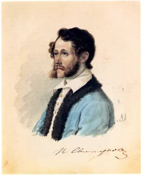 Portrait du décembriste Piotr Svistunov 1803-1889, 1836
