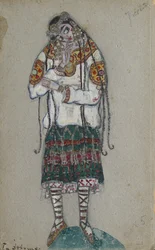 La Fille. Costume pour le ballet Le Sacre du Printemps de I. Stravinsky, 1912
