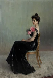 Portrait de la comtesse Maria Pavlovna Abamelik-Lazareva 1876-1955, née Demidova, 1900-1901