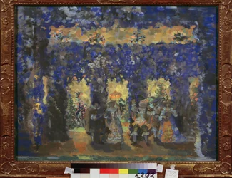 Pavillon dans les jardins du palais. Œuvre de Nikolai Nikolaevich Sapunov (1880-1912)