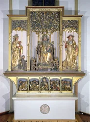 Groupe de sculptures en bois, du Retable d