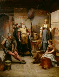Un messager de cour de Viking Harald Harfagre à Gyda