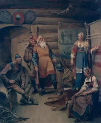 Messager de proposition de Harald Hårfagre à Gyda