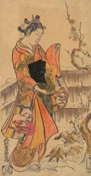 Une jeune dame dans un jardin