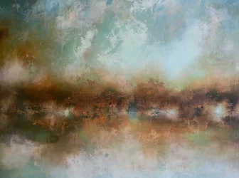 Paysage abstrait brumeux