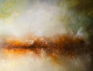 Horizon doré brumeux