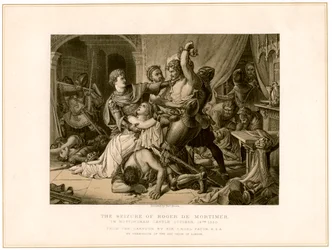 La capture de Roger de Mortimer 1287-1330 au château de Nottingham, XIXe siècle