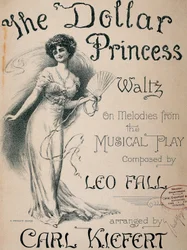 Affiche pour la comédie musicale "La princesse du dollar"