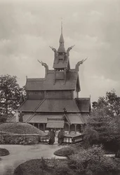 Fantoft, église en bois debout, Bergen