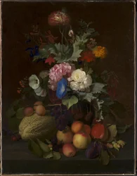 Nature morte avec fruits et fleurs