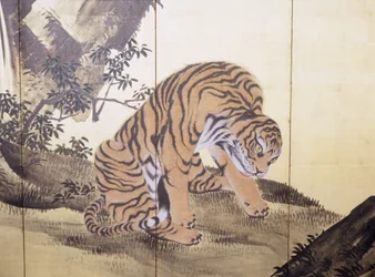Tigres dans un paysage