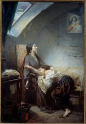 La famille malheureuse. Peinture d